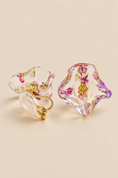 Bubblegum Ear Clip-Ons | Floral Hues