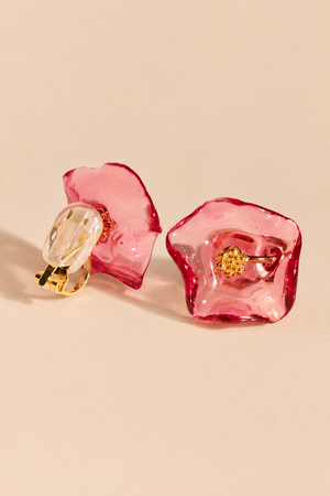 Bubblegum Ear Clip-Ons | Poppy Pink