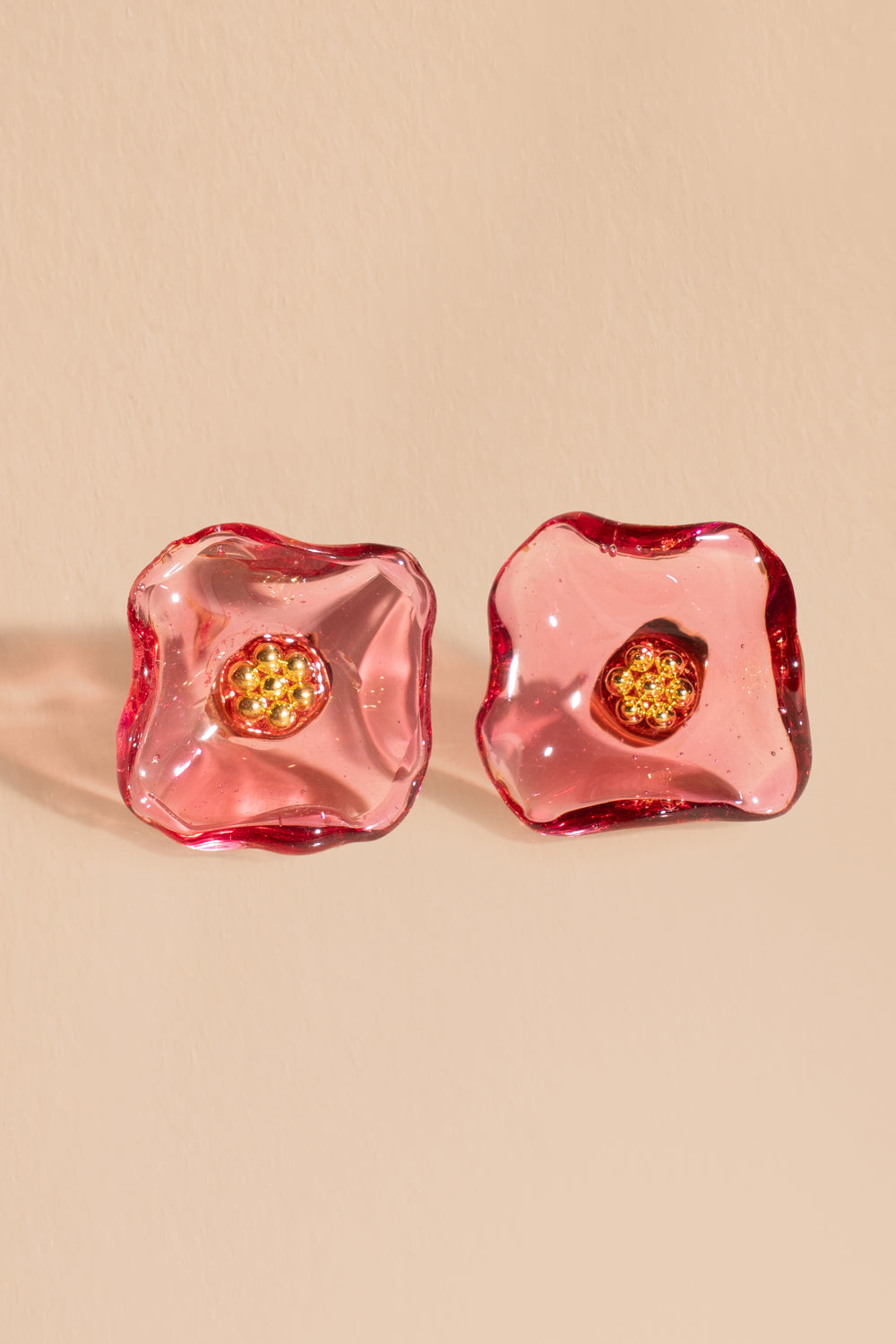 Bubblegum Ear Clip-Ons | Poppy Pink
