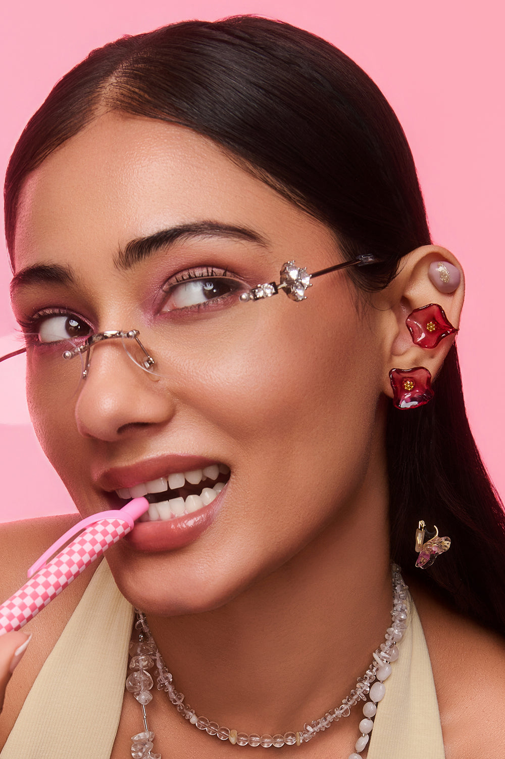 Bubblegum Earrings | Poppy Pink