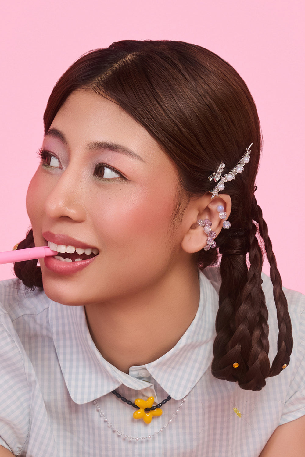 Jellybean Ear Cuff | Quartz